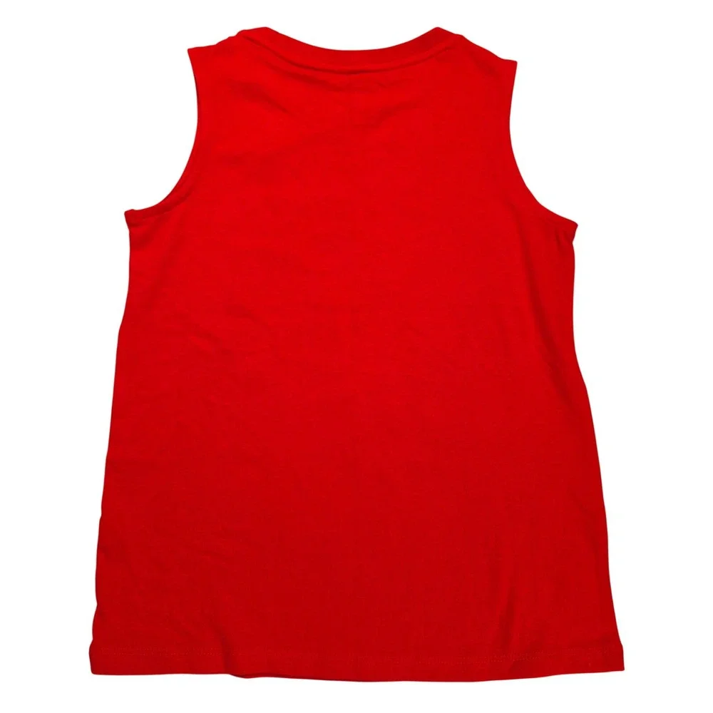 Cat & Jack Boys Red Burger Roller Coaster Graphic Tank Top Shirt Size S‎ 6/7 NWT
